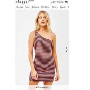 Frankie’s bikinis one shoulder mini dress